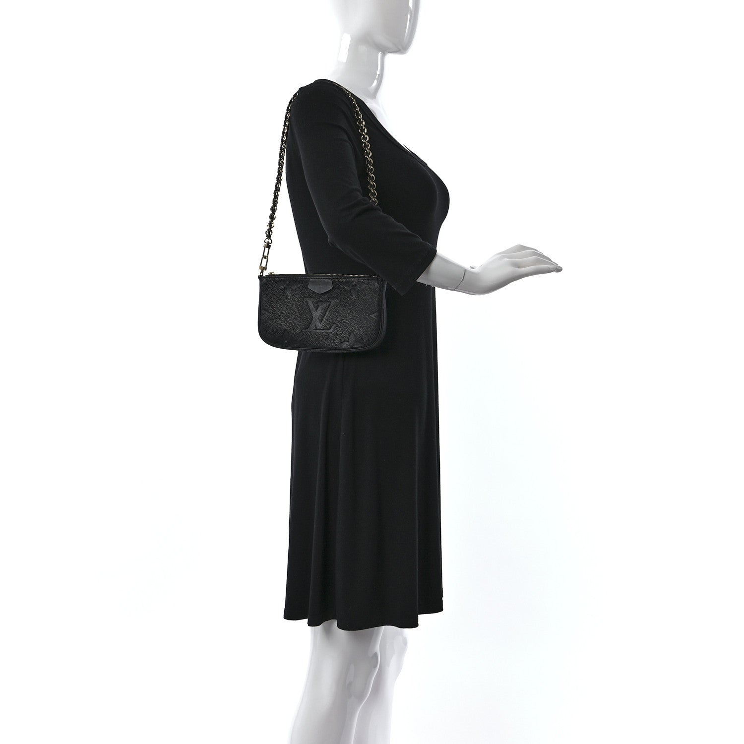 Louis Vuitton Empreinte Monogram Giant Wild At Heart Multi Pochette Accessories Mini Pochette Black 2 of 7