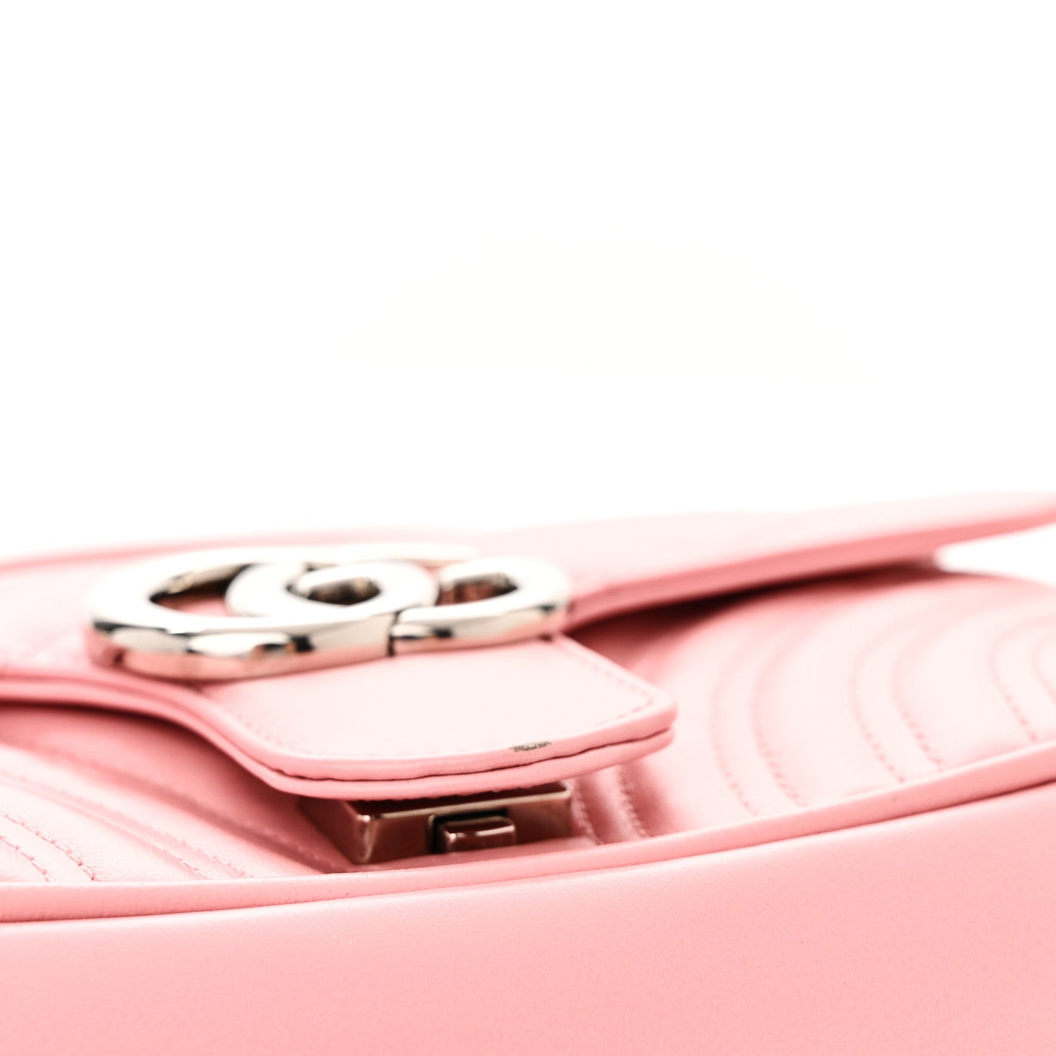 Gucci Calfskin Matelasse Small GG Marmont Shoulder Bag Wild Rose 11 of 11