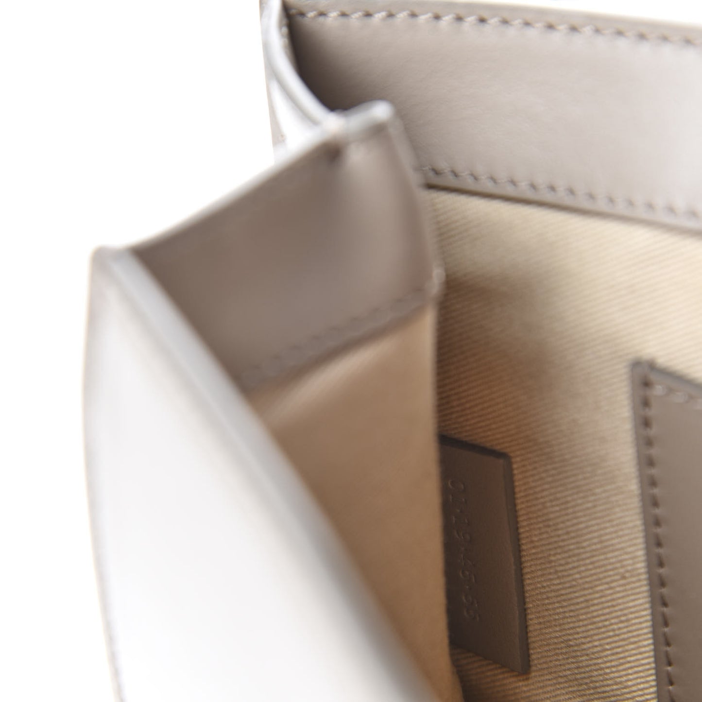Calfskin Suede C Clutch With Chain Motty Grey