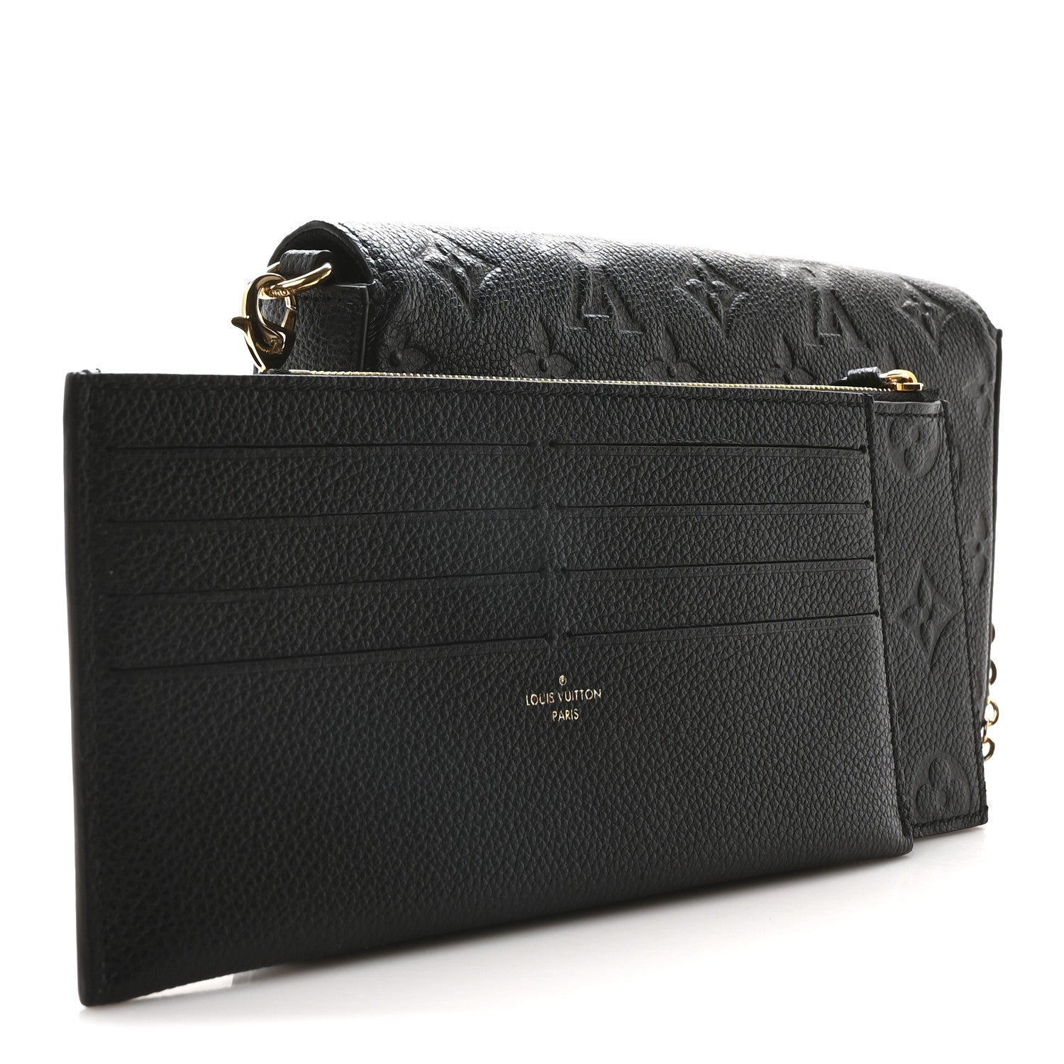 Louis Vuitton Empreinte Pochette Felicie Chain Wallet Black 5 of 11