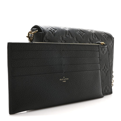 Louis Vuitton Empreinte Pochette Felicie Chain Wallet Black 5 of 11
