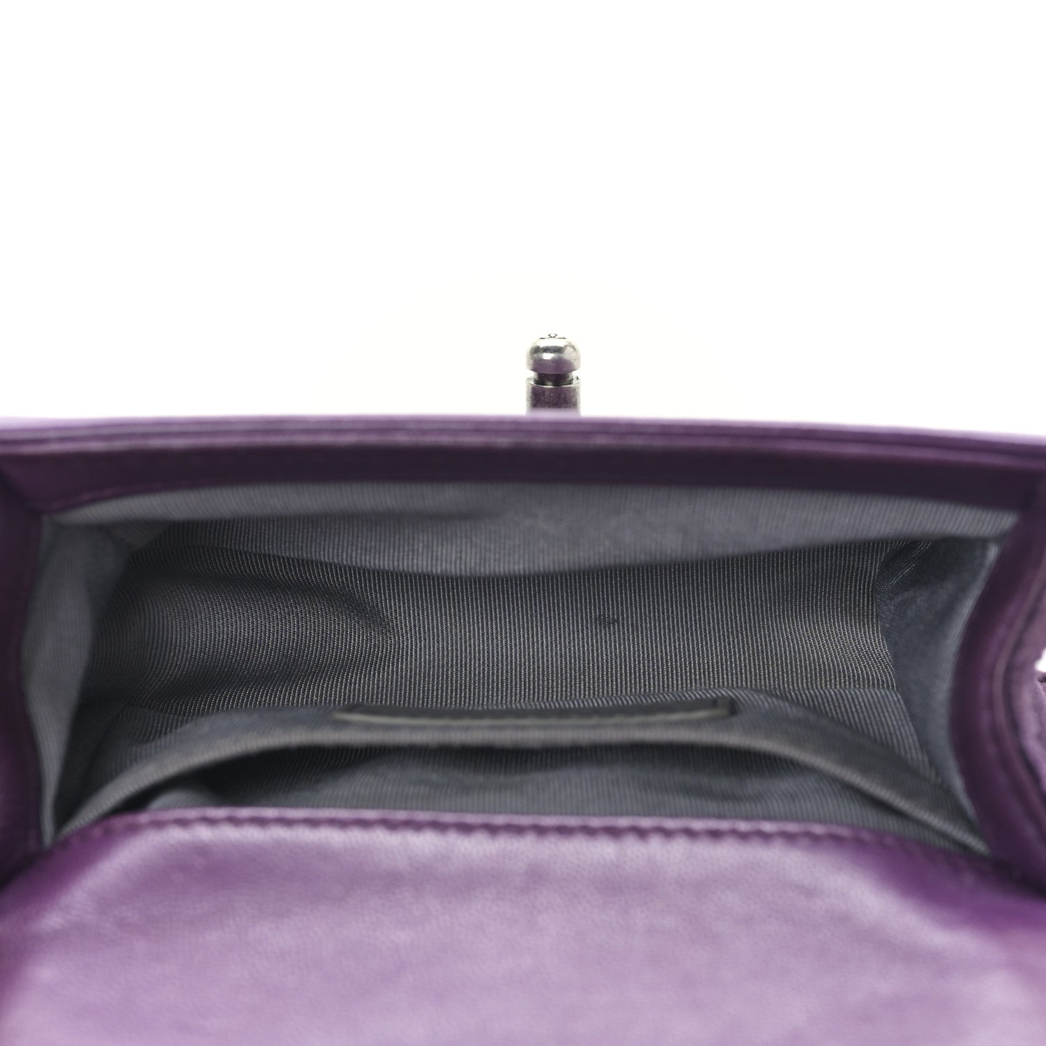 Chanel Velvet Quilted Mini Boy Flap Purple 5 of 9