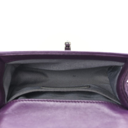 Chanel Velvet Quilted Mini Boy Flap Purple 5 of 9