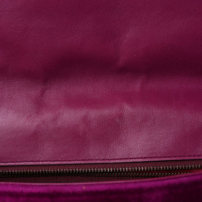 Gucci Velvet Matelasse Medium GG Marmont Shoulder Bag Fuchsia Violet Cyclamen 14 of 25