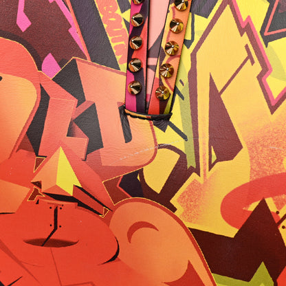 Christian Louboutin Calfskin Metro Graf Spikes East West Cabata Tote Red Multicolor 12 of 13