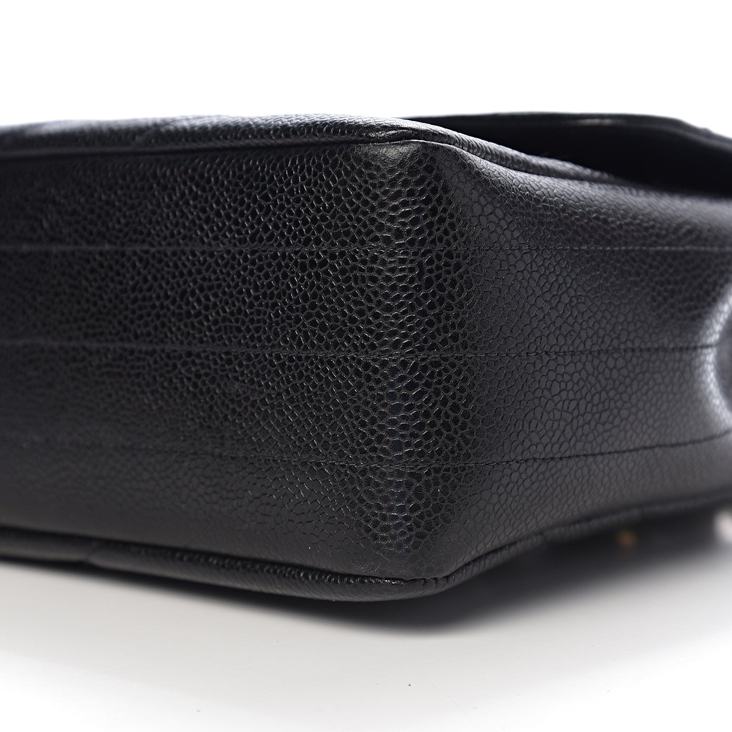 Chanel Caviar Diagonal Quilted Jumbo Single Flap Black 9 of 10