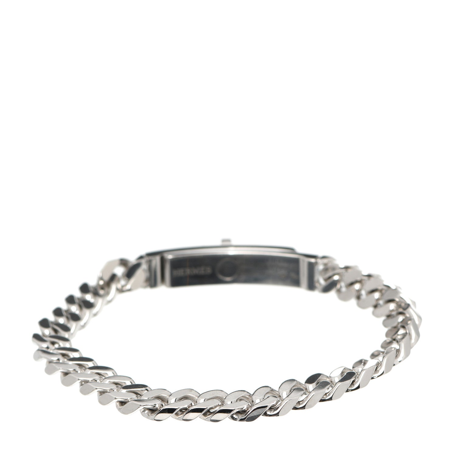 Hermes 18K White Gold Diamond TPM Kelly Gourmette Bracelet ST 3 of 5