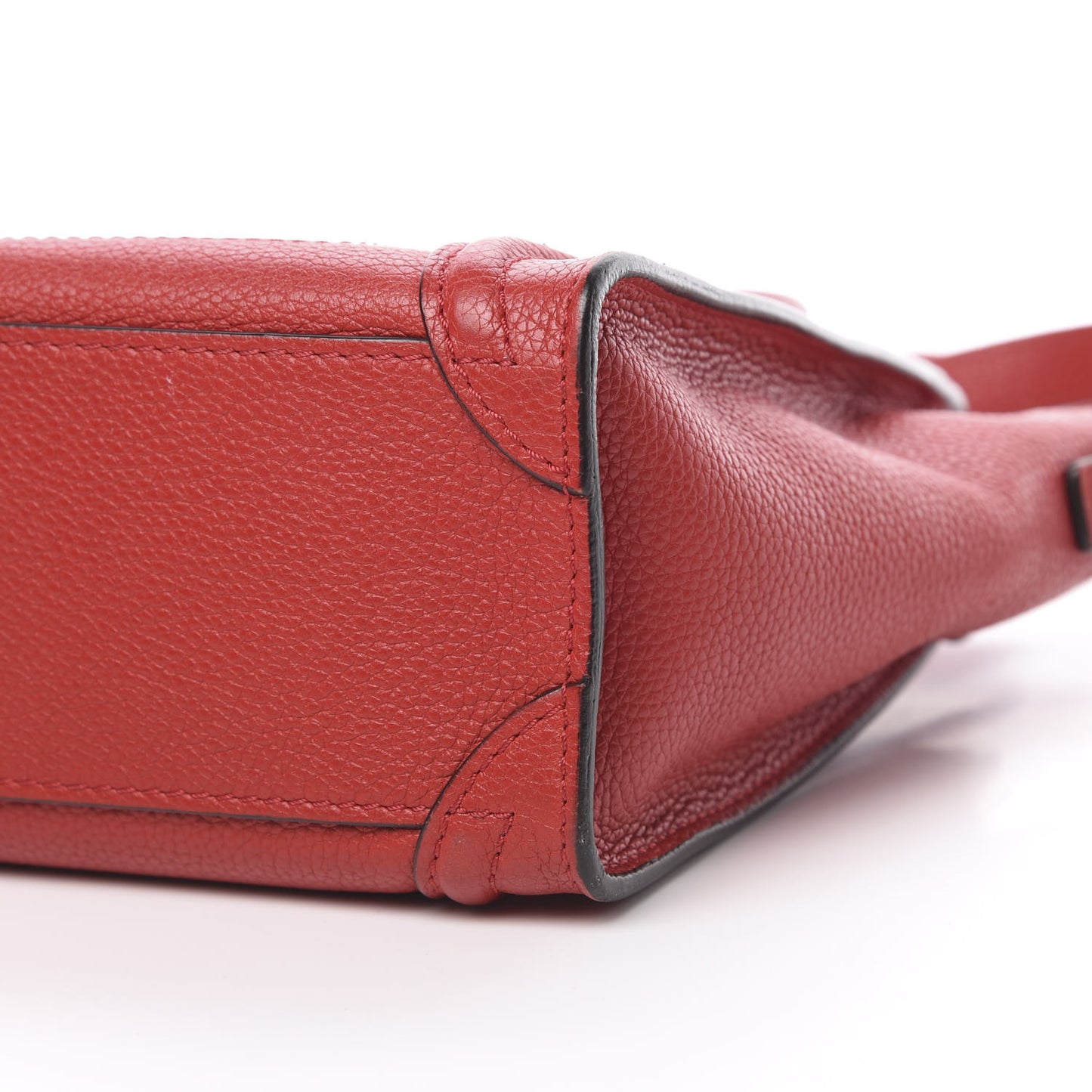 Drummed Calfskin Nano Luggage Coquelicot