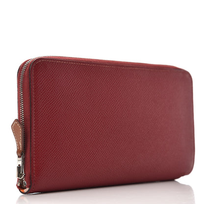 Hermes Epsom Silk'In Wallet Rouge Grenat Rose Eglantine 3 of 7