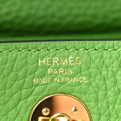 Hermes Taurillon Clemence Mini Lindy 20 Vert Yucca 6 of 11