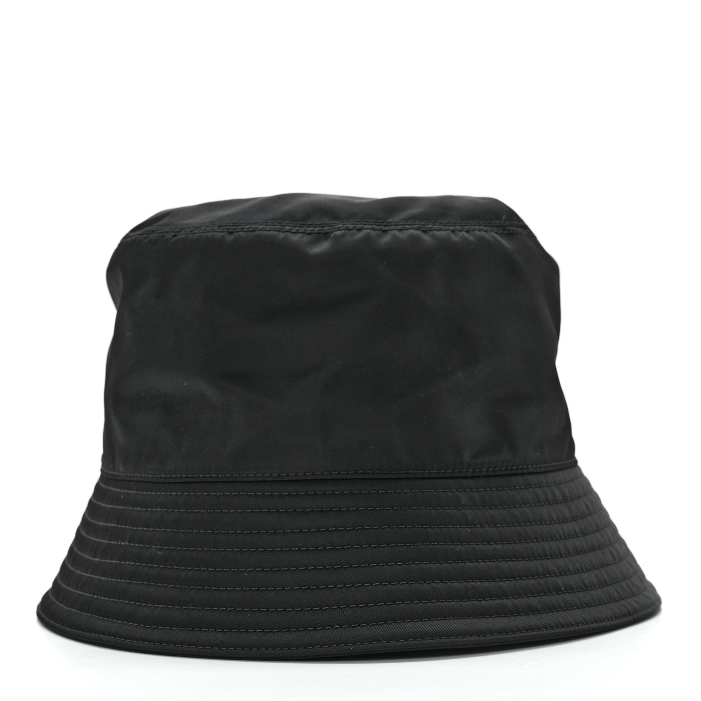 Re-Nylon Metal Triangle Logo Womens Bucket Hat M Black