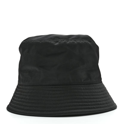 Prada Re-Nylon Metal Triangle Logo Womens Bucket Hat M Black 6 of 8