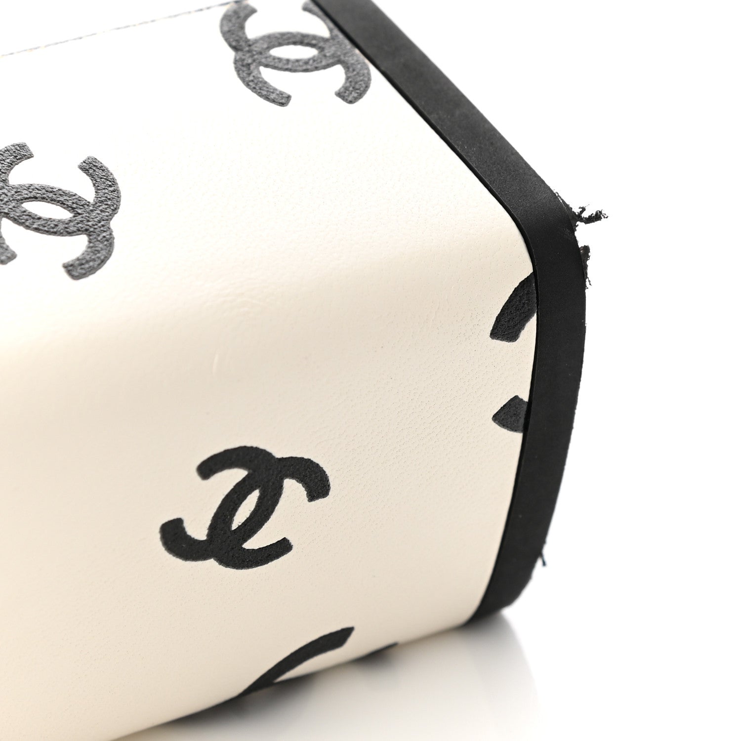 Chanel Printed Lambskin CC Sandals 40 White Black 11 of 13