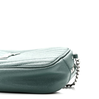 Saint Laurent Grain De Poudre Matelasse Monogram Mini Lou Camera Bag Green Field 11 of 11