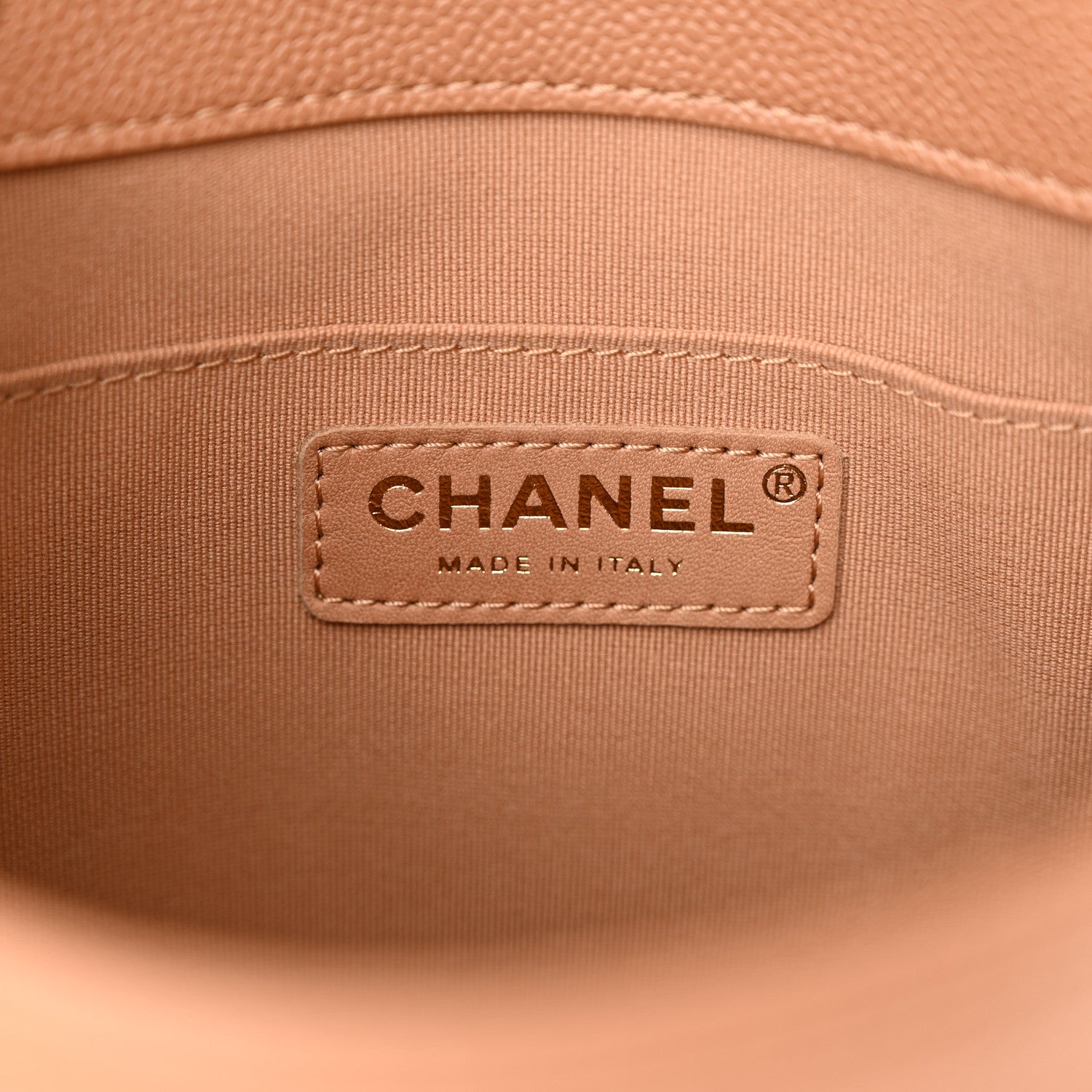 Chanel Shiny Caviar Quilted Medium Duma Pockets Drawstring Backpack Dark Beige 6 of 10