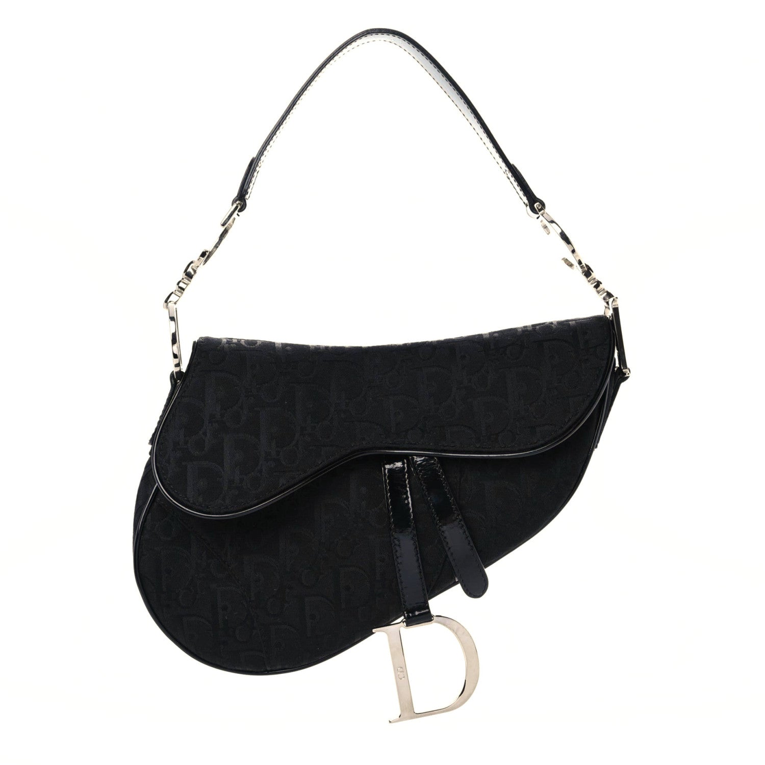Christian Dior Monogram Saddle Bag Black 1 of 10