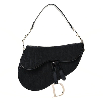 Christian Dior Monogram Saddle Bag Black 1 of 10