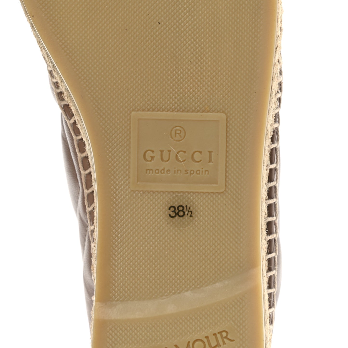 Nappa Matelasse GG Marmont Espadrilles 38.5 Porcelain Rose