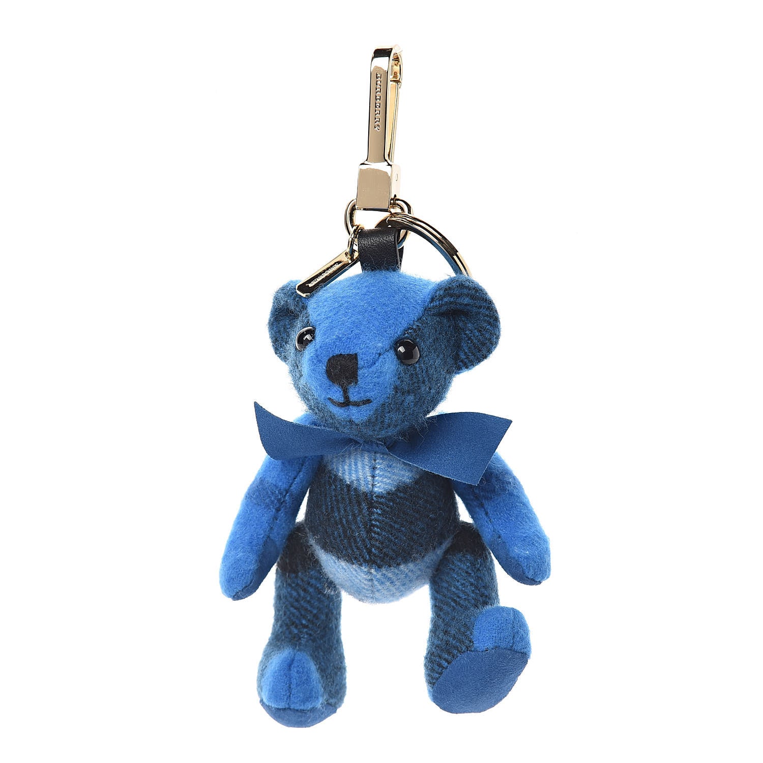 Burberry Cashmere Check Thomas Bear Charm Cornflower Blue 1 of 2
