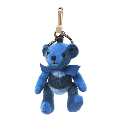 Burberry Cashmere Check Thomas Bear Charm Cornflower Blue 1 of 2