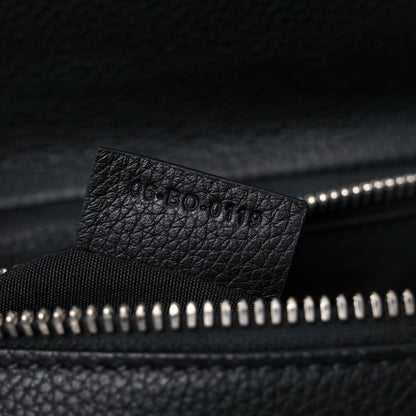 Christian Dior Grained Calfskin Kim Jones Saddle Bag Black 7 of 9