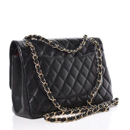 Chanel Caviar Quilted Jumbo Double Flap Black 3 of 24