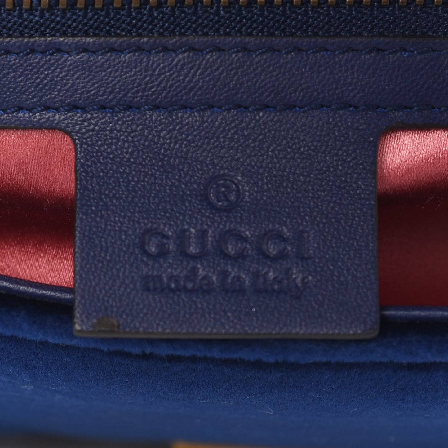 Velvet Matelasse Small GG Marmont Shoulder Bag Cobalt Blue