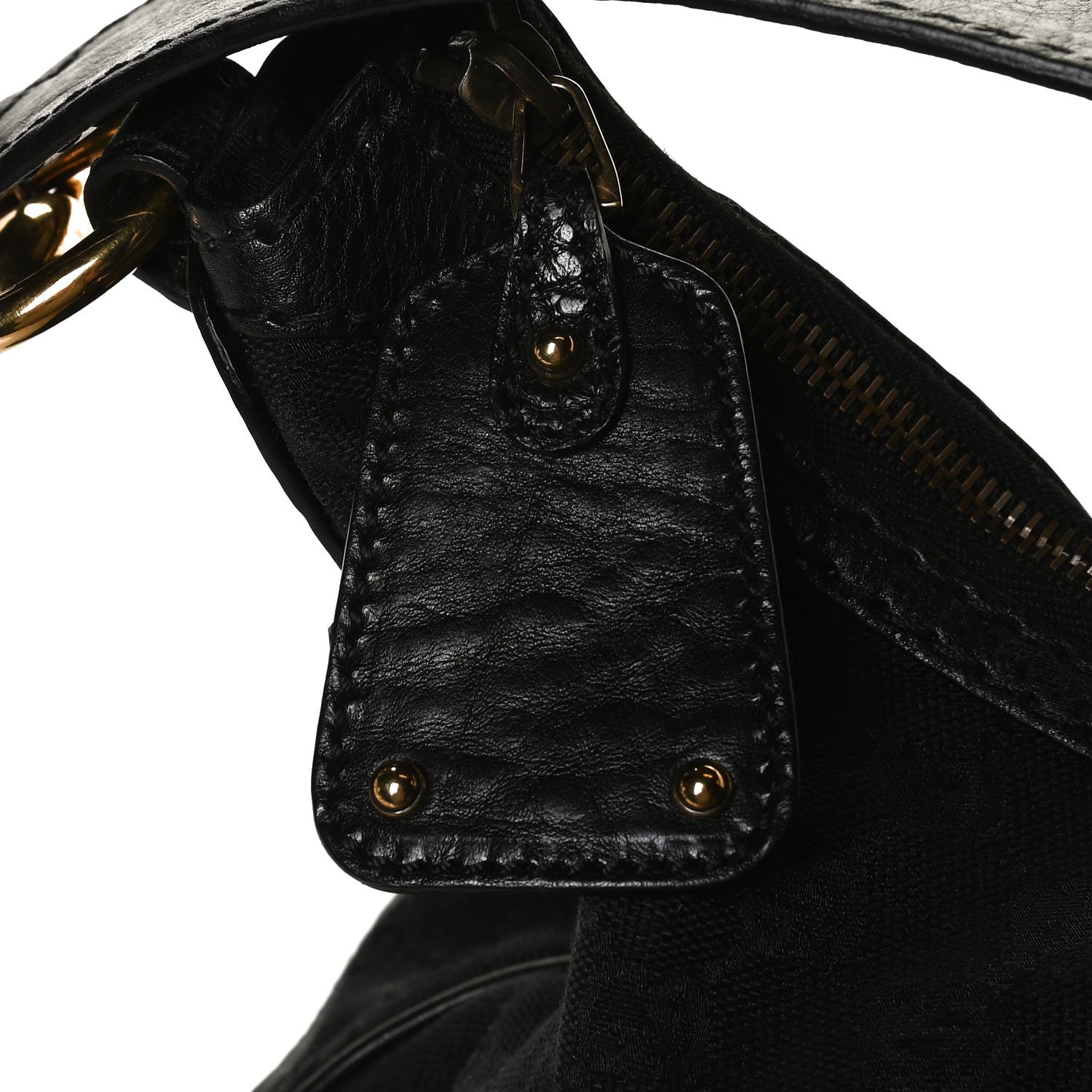 Gucci Monogram Medium Jockey Hobo Black 14 of 14
