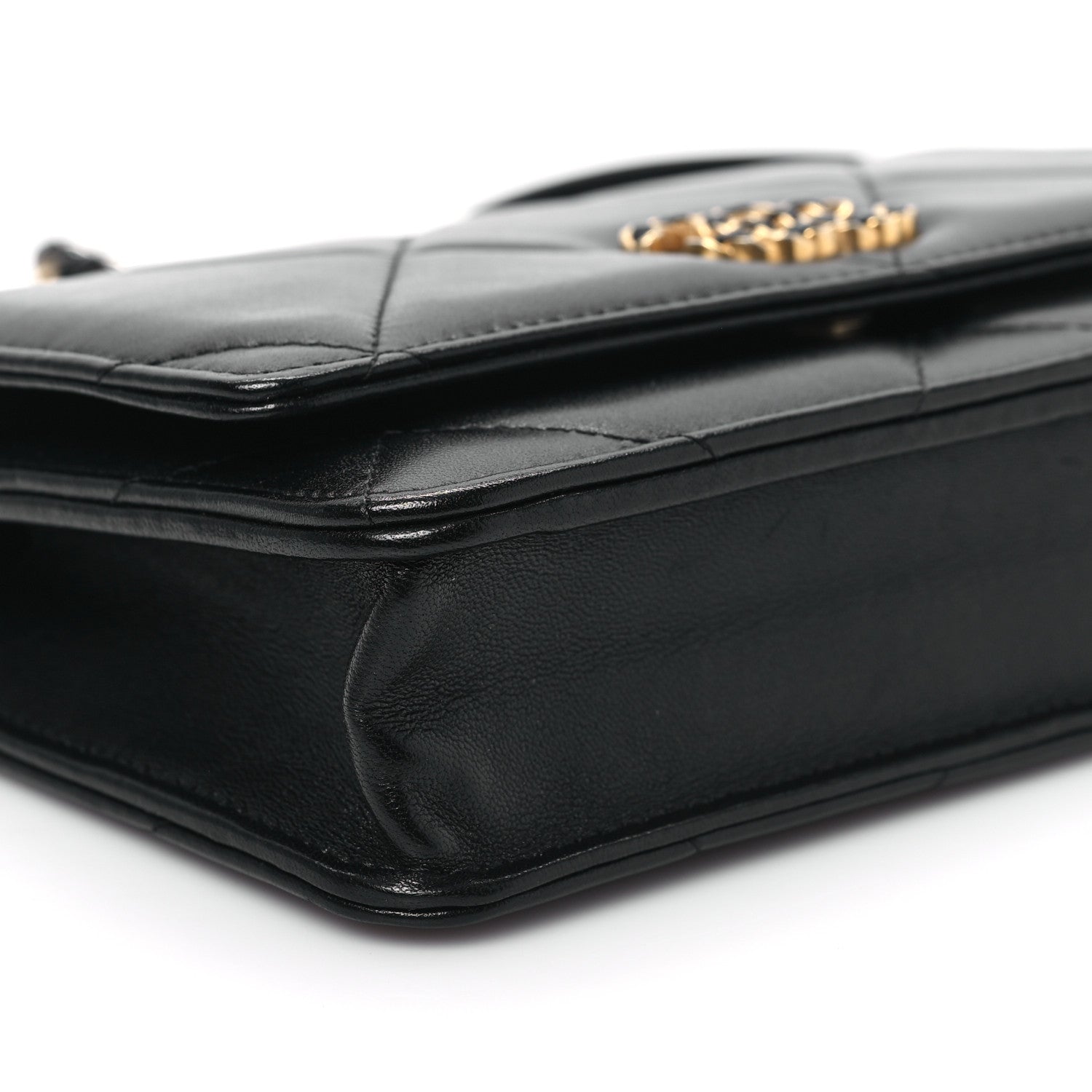 Chanel Lambskin Quilted Chanel 19 Wallet On Chain WOC Black 9 of 11