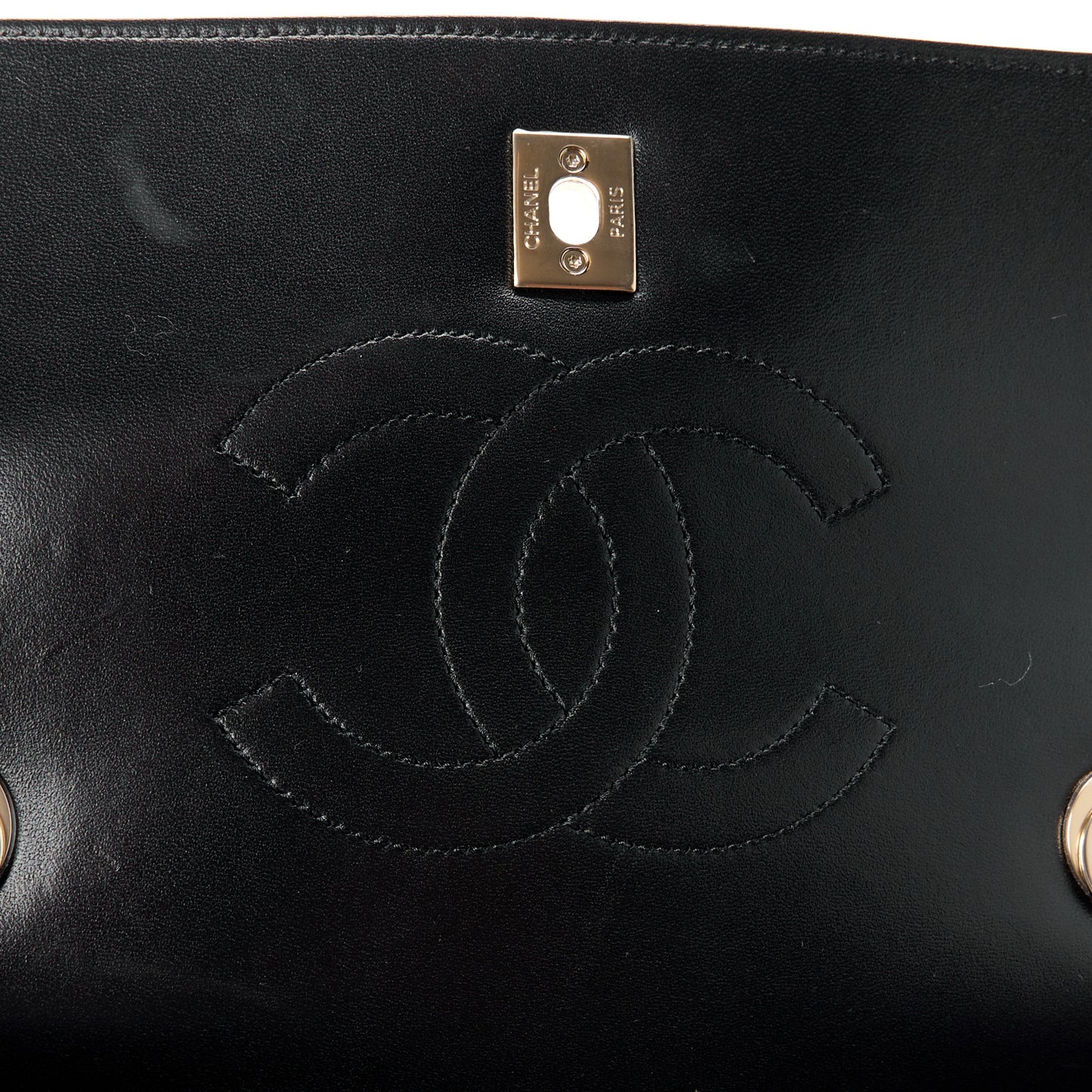 Lambskin Quilted Small Trendy CC Dual Handle Flap Bag Black