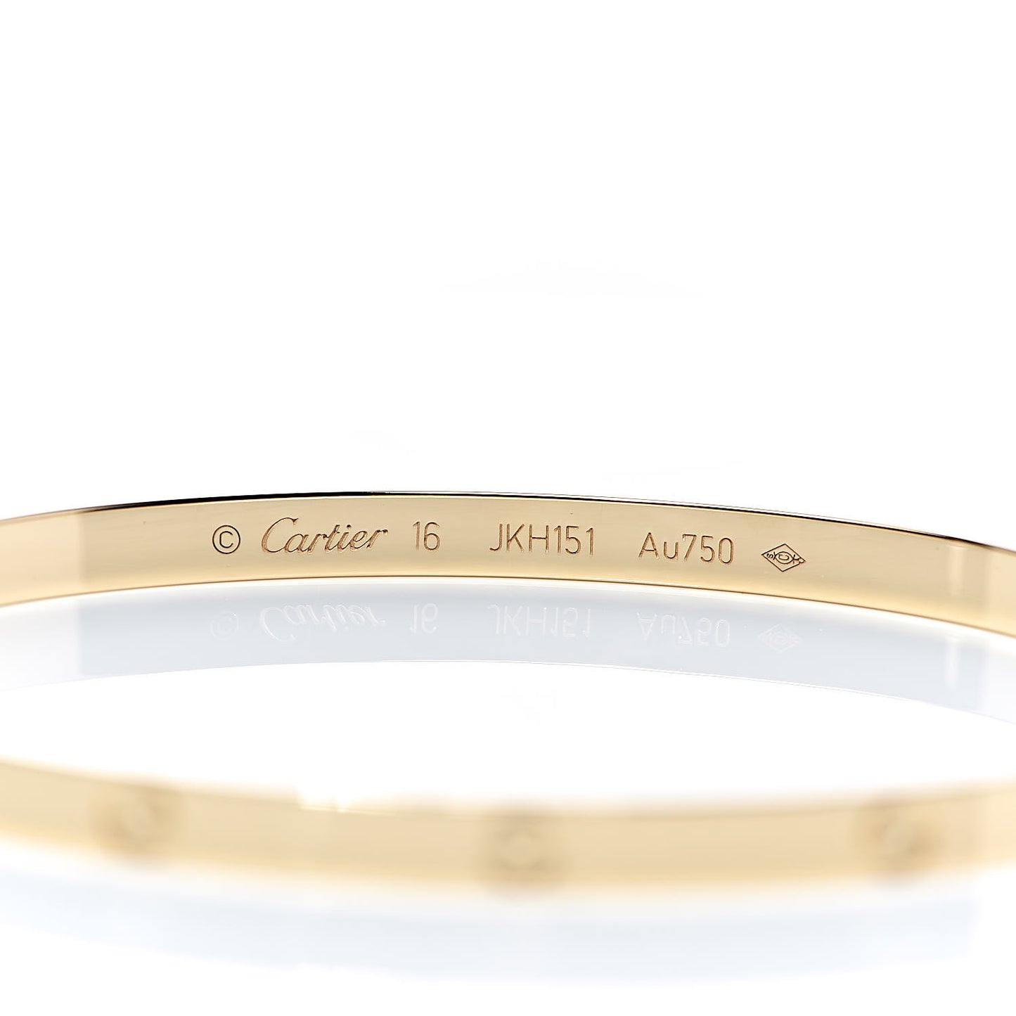 18K Yellow Gold Small LOVE Bracelet 16