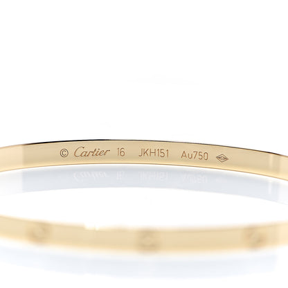 Cartier 18K Yellow Gold Small LOVE Bracelet 16 4 of 6