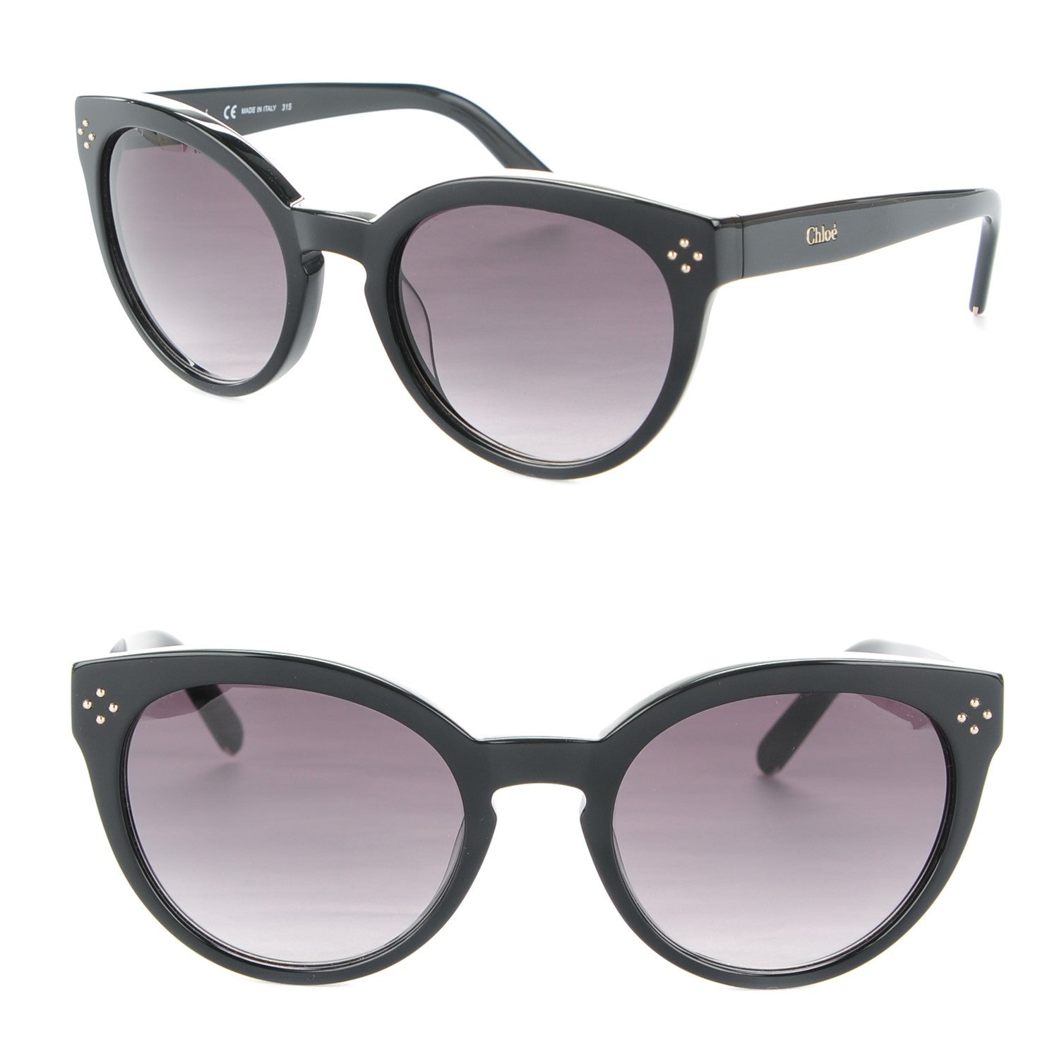 Chloe Round Sunglasses CE691S Black 1 of 5