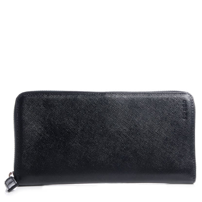 Prada Saffiano Zip Around Document Wallet Nero Black 1 of 10