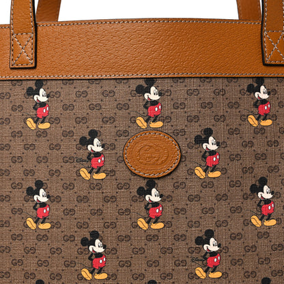 Gucci X DISNEY Mini Vintage GG Supreme Monogram Mickey Mouse Large Shopping Tote Beige Vintage Sun Oil 8 of 14