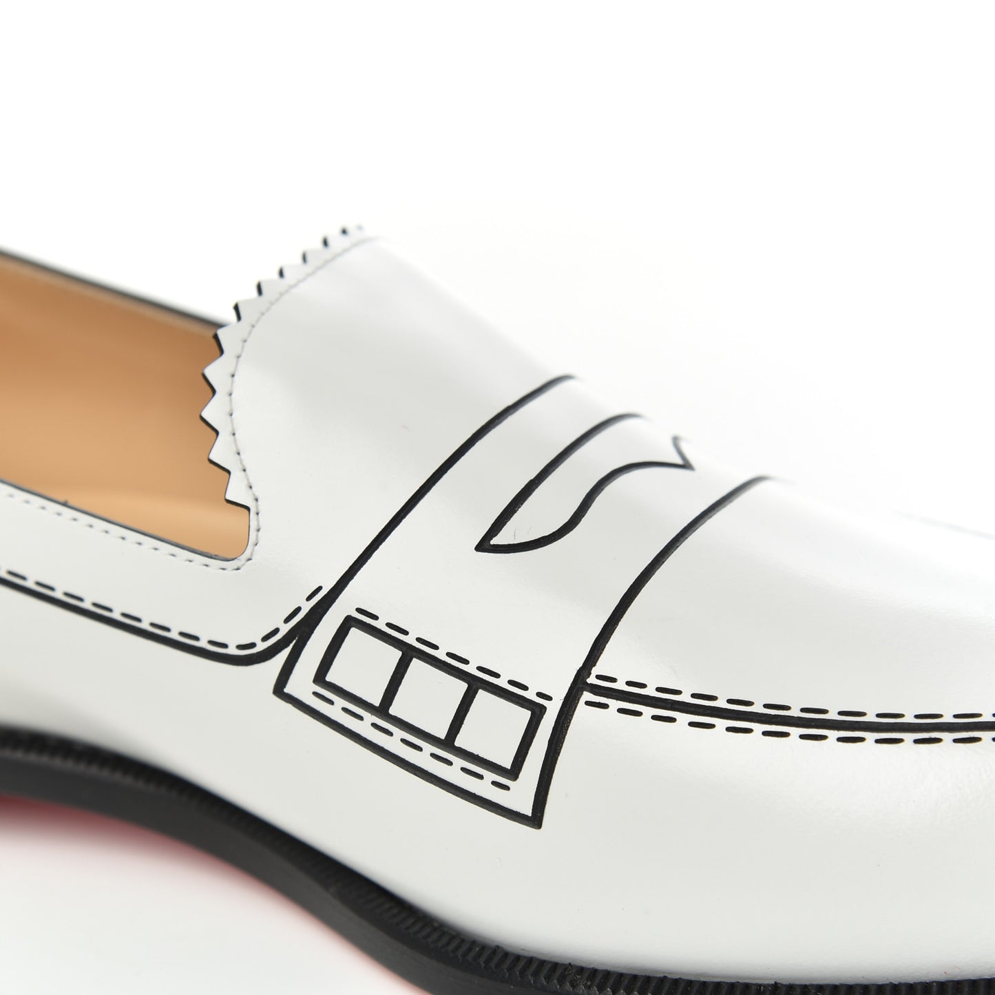 Calfskin Women Mocalaureat Tromp L'oeil Loafers 39 White