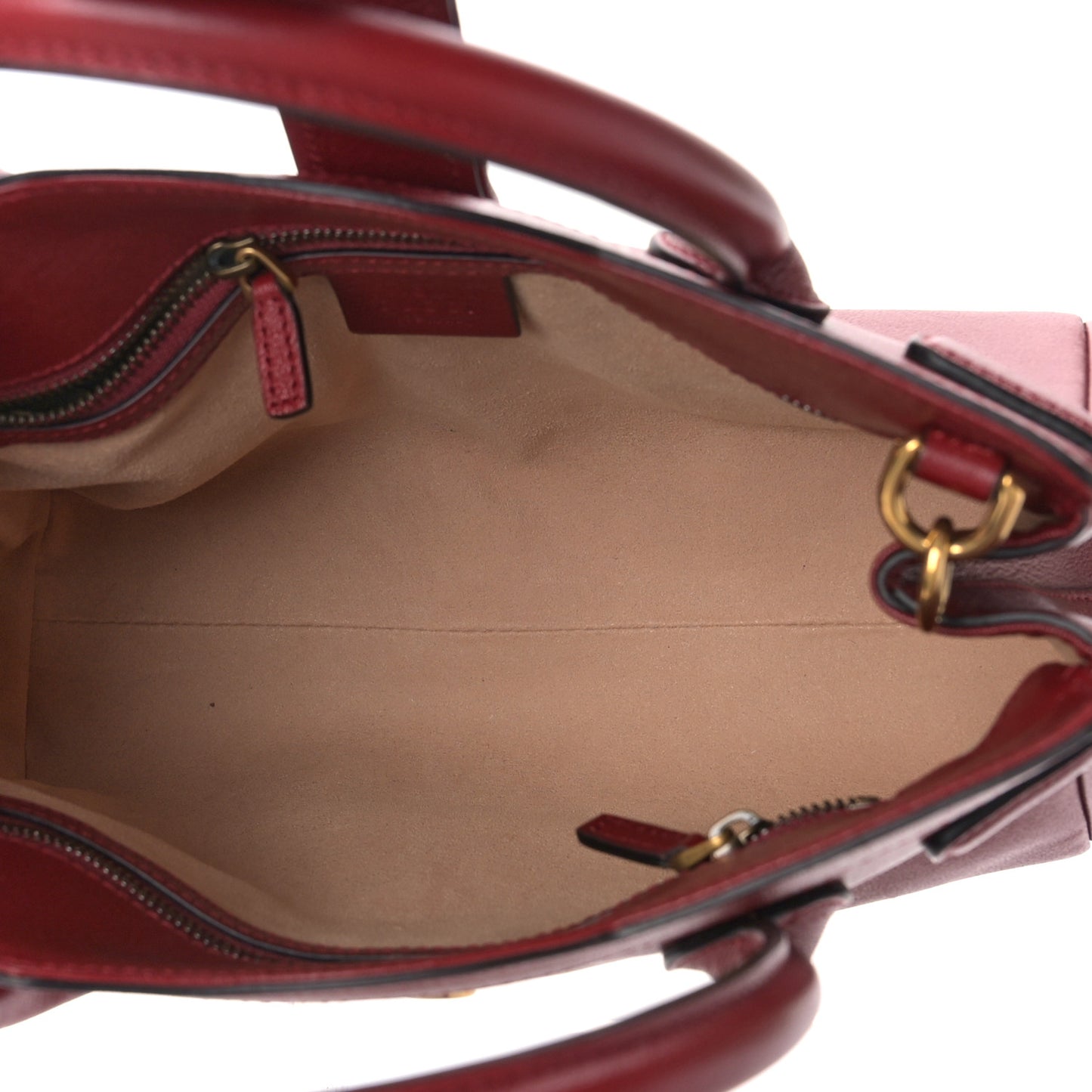 New Sakai Calfskin Lux Small Dahlia Top Handle Shoulder Bag New Cherry Red