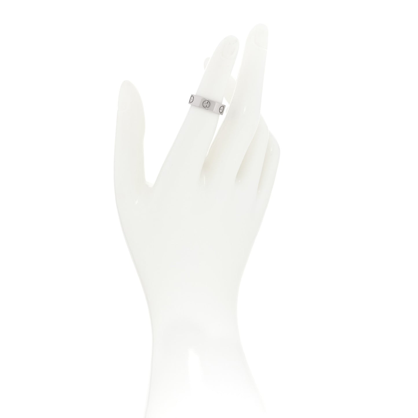 18K White Gold 5.5mm LOVE Ring 49 4.75