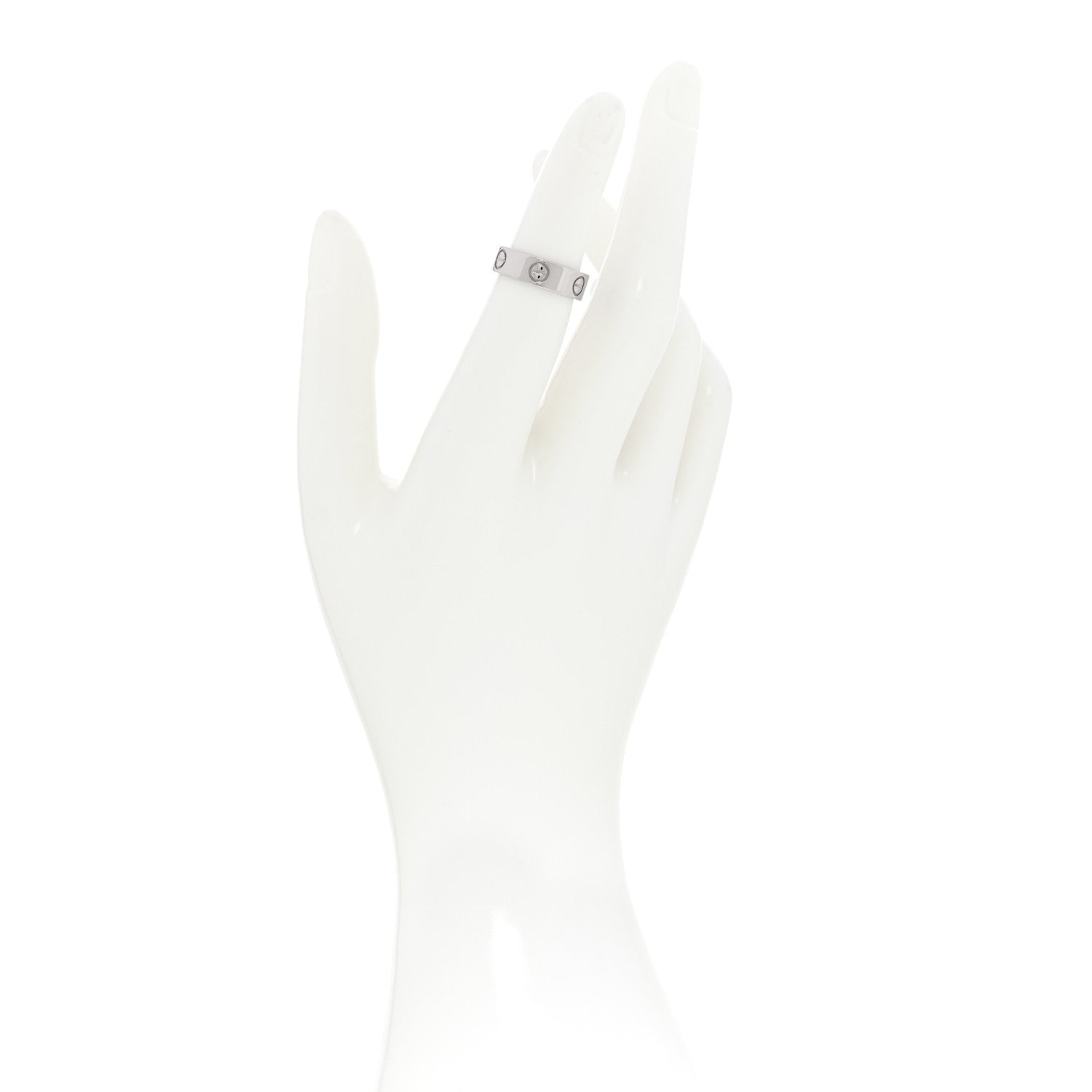 Cartier 18K White Gold 5.5mm LOVE Ring 49 4.75 2 of 4