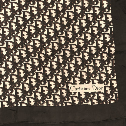 Christian Dior Silk Monogram Scarf Brown 2 of 3
