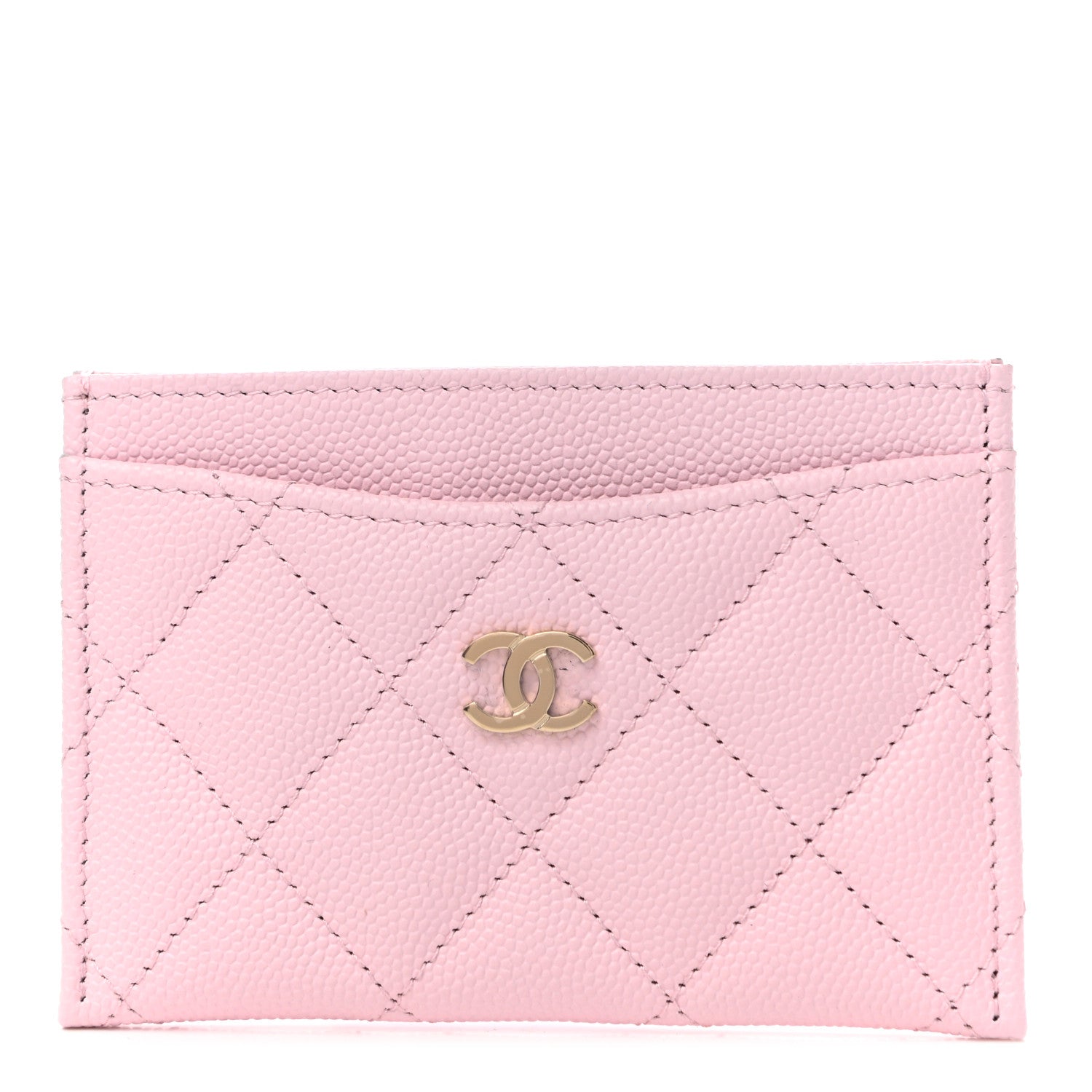 Chanel Caviar Quilted Card Holder Light Pink 1 of 8