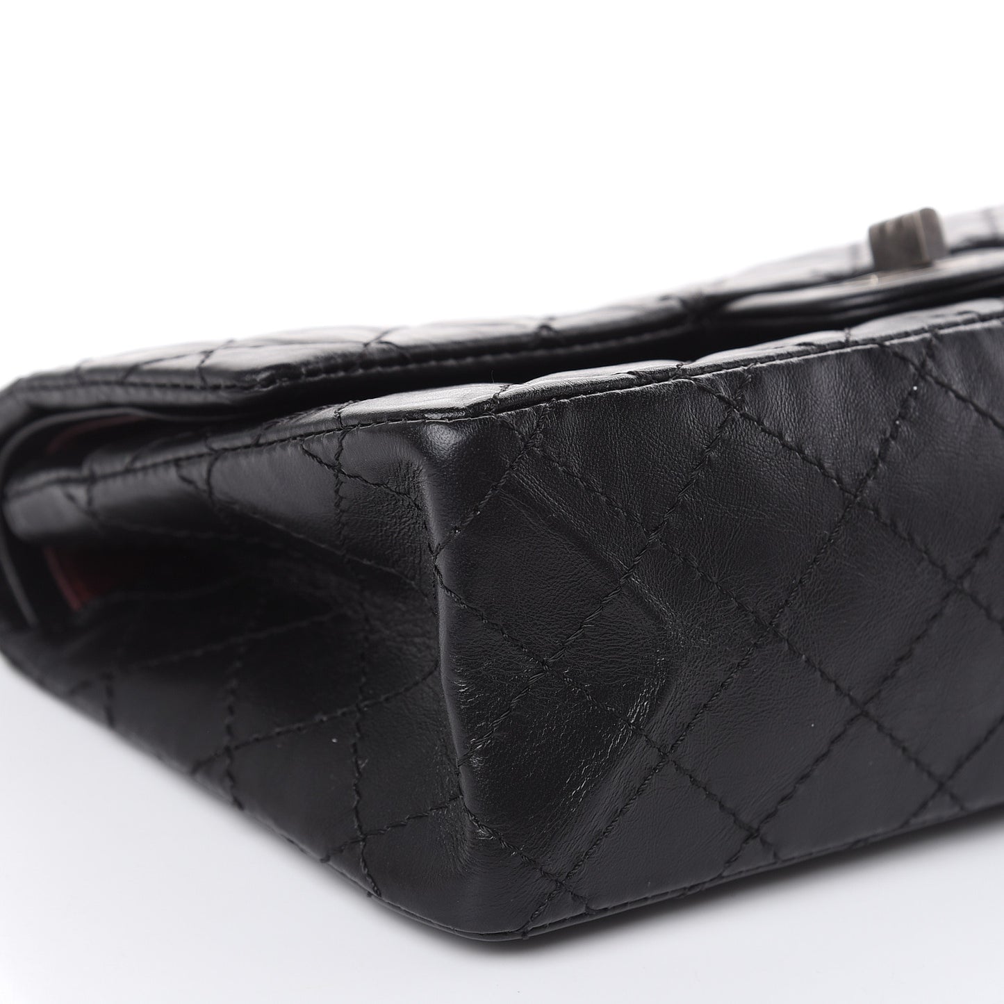Aged Calfskin Quilted 2.55 Reissue 225 Flap Black