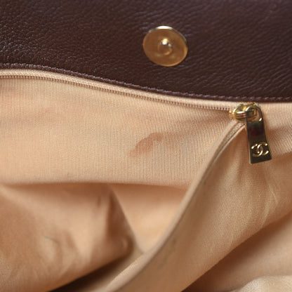 Chanel Calfskin Cerf Executive Shopper Tote Brown 24 of 28
