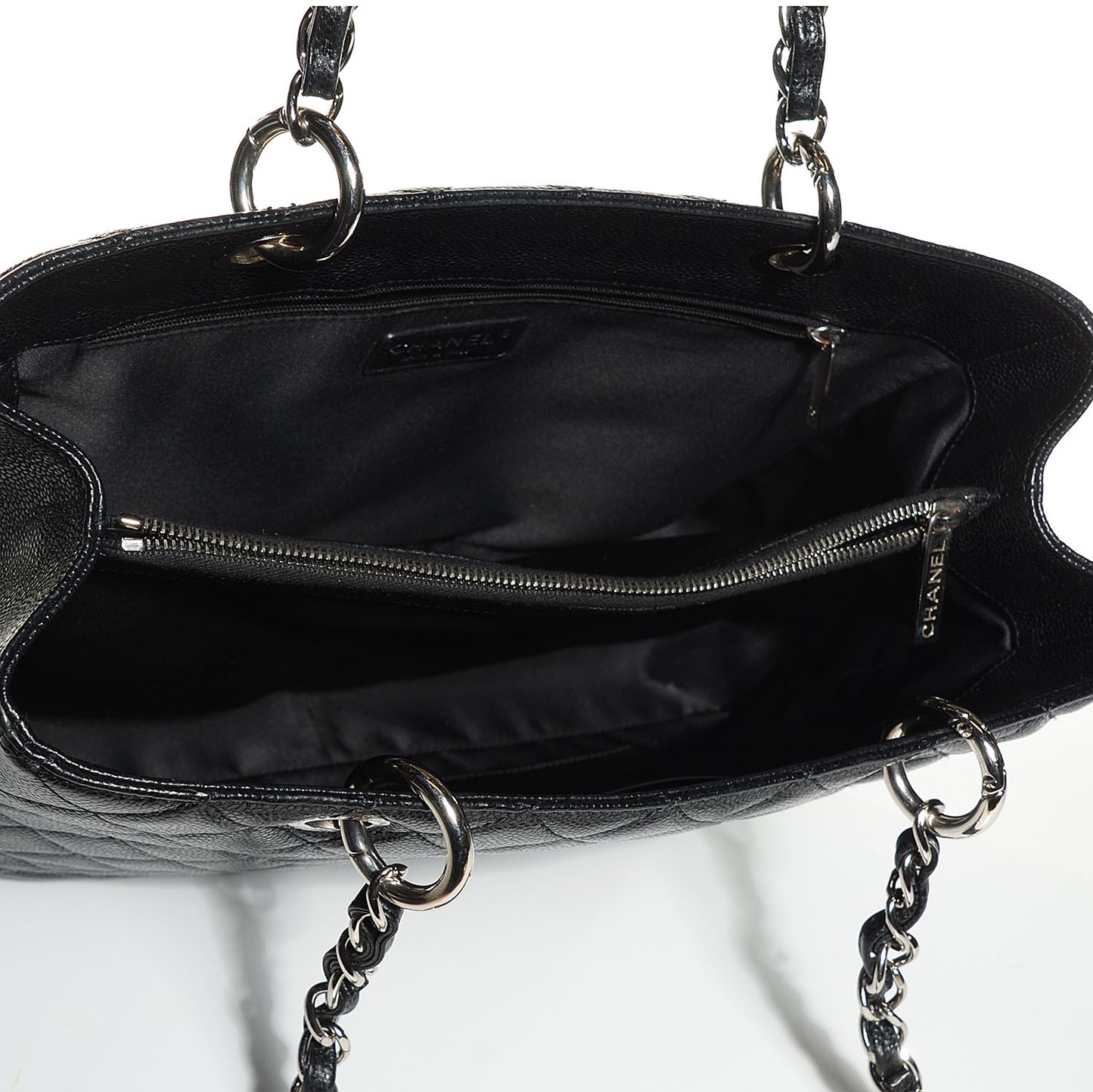 Caviar Quilted Grand Shopping Tote GST Black