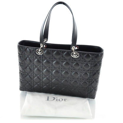 Christian Dior Lambskin Cannage Large Lady Dior Shopper Tote Black 3 of 10