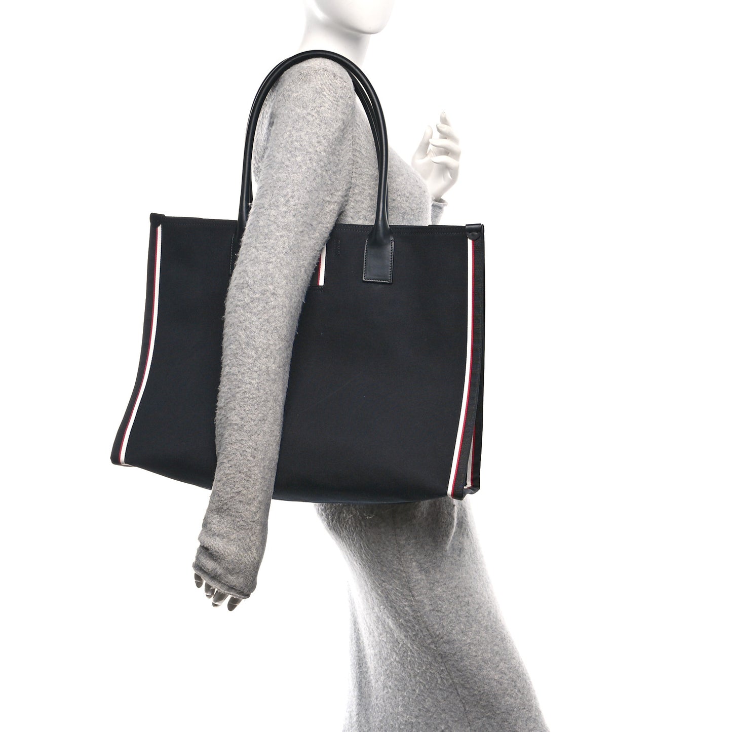 Linen Calfskin Extra Large Nastroloubi F.A.V.L. Tote Black