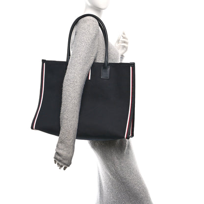 Christian Louboutin Linen Calfskin Extra Large Nastroloubi F.A.V.L. Tote Black 2 of 9