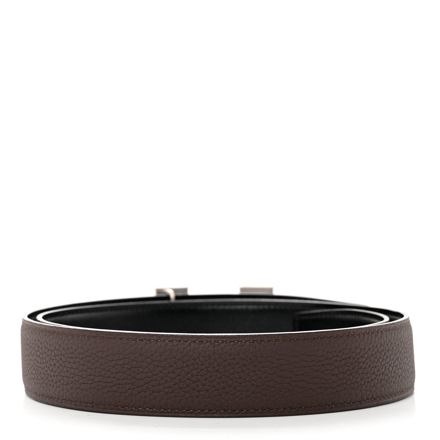 Hermes Box Togo 38mm Constance H Belt 85 34 Black Chocolate 2 of 6