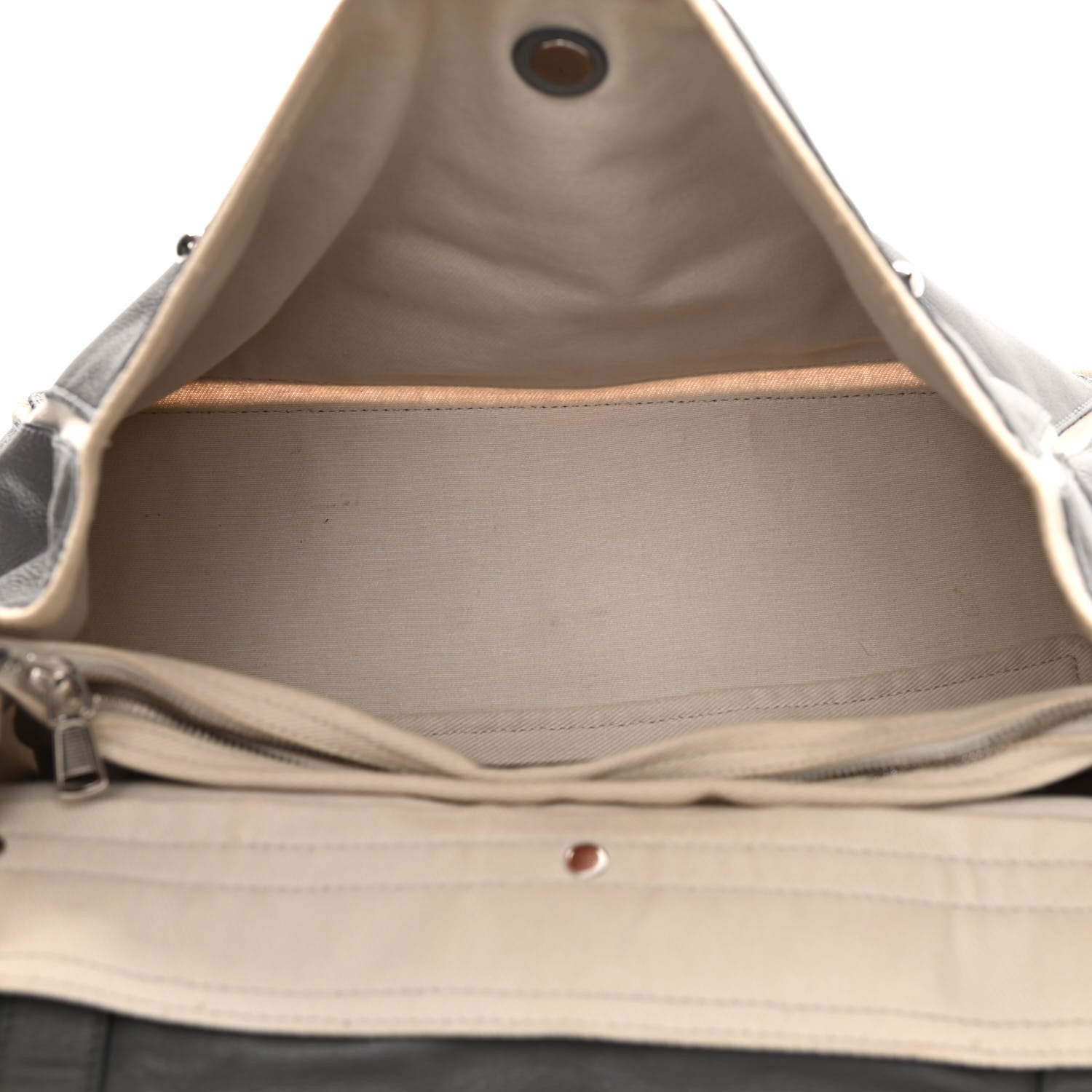 Saint Laurent Calfskin Canvas Large Muse Two Grey 5 of 21