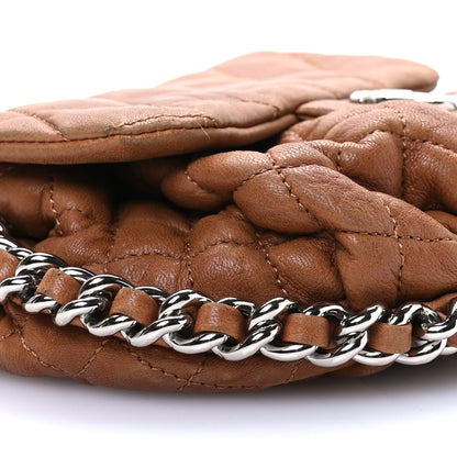 Chanel Washed Lambskin Mini Chain Around Messenger Brown 9 of 14